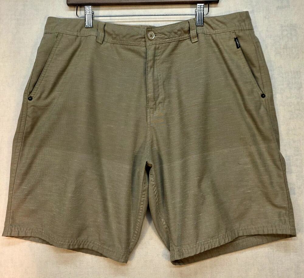 O'Neil Men'sHybrid Shorts Size 38 Tan Khaki Stretch Walk Boardshorts‎ Surf